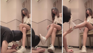 【宝爷】小白鞋短棉袜气味羞辱-97LZTD-83863