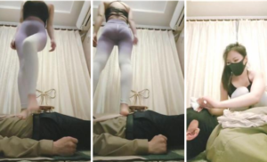 【艾拉】全体重踩踏白袜气味辱窒息虐乳-97LZTD-103193