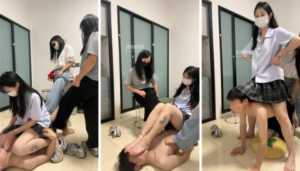 【直播调教视频】【彩虹】3S-骑马骑脖-暴力踢踹【三视角版】-97LZTD-146898