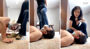【甜味药丸】牛仔裤女神胯下辱-喂口水-97LZTDGXFC-00000313271544